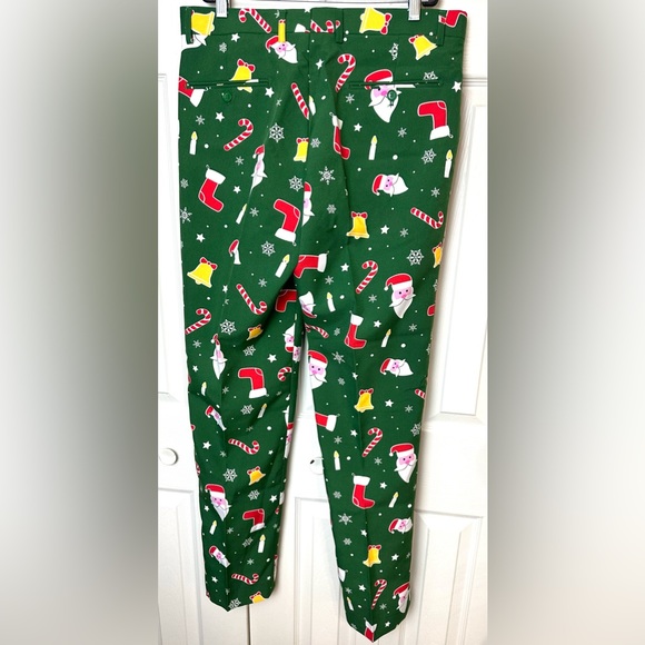 OPPOSUITS Santa Boss Novelty Costume Christmas Party Holiday Green Red Outfit - Picture 6 of 16